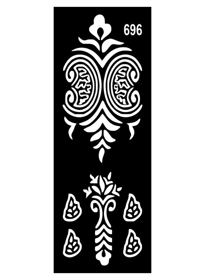 Komstec Reusable Finger to Palm Mehndi Stencil Stickers for Creative Kids can Decorate notebooks, Drawings, or School Projects with Stencil Stickers - Image 1